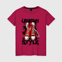 Футболка хлопковая женская Urban Style, цвет: маджента