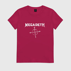 Футболка хлопковая женская Megadeth: Cryptic Writings, цвет: маджента