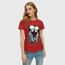 Футболка хлопковая женская Skeleton - lamoureux, цвет: красный — фото 2