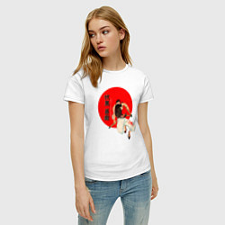 Футболка хлопковая женская Touji Fushiguro, цвет: белый — фото 2