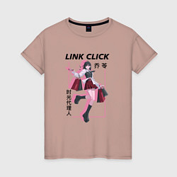 Футболка хлопковая женская Лин Цяо - Агенты времени, цвет: пыльно-розовый