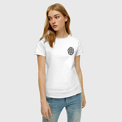 Футболка хлопковая женская Лого Chat GPT, цвет: белый — фото 2
