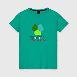 Футболка хлопковая женская Tricell Inc, цвет: зеленый