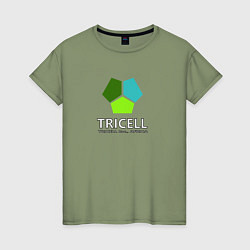 Футболка хлопковая женская Tricell Inc, цвет: авокадо