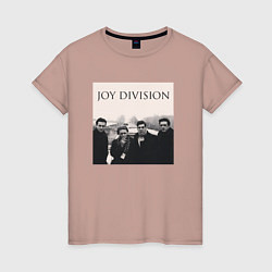 Футболка хлопковая женская Тру фанат Joy Division, цвет: пыльно-розовый