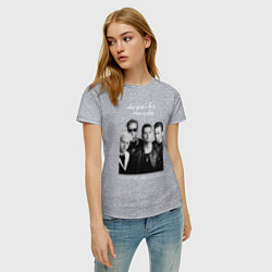 Футболка хлопковая женская Depeche Mode World Violation Tour Band, цвет: меланж — фото 2