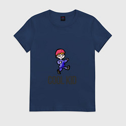 Футболка хлопковая женская Cool kid, цвет: тёмно-синий