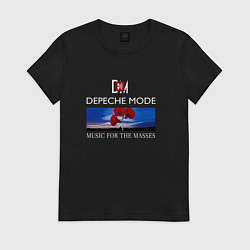 Футболка хлопковая женская Depeche Mode - Music for the Masses logo, цвет: черный