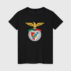 Футболка хлопковая женская Benfica club, цвет: черный