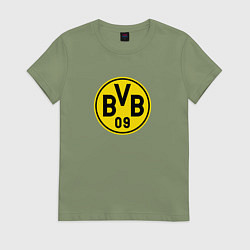 Футболка хлопковая женская Borussia fc sport, цвет: авокадо