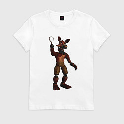 Футболка хлопковая женская Тёмный Фокси, цвет: белый