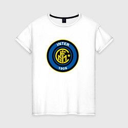 Футболка хлопковая женская Inter sport fc, цвет: белый