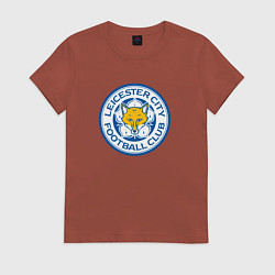 Футболка хлопковая женская Leicester city fc, цвет: кирпичный