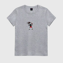 Футболка хлопковая женская Lil darkie smoke, цвет: меланж