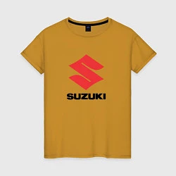 Футболка хлопковая женская Suzuki sport auto, цвет: горчичный