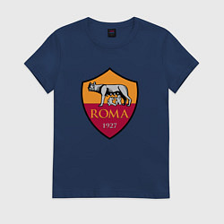 Футболка хлопковая женская Roma sport fc, цвет: тёмно-синий