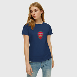 Футболка хлопковая женская Arsenal fc sport club, цвет: тёмно-синий — фото 2