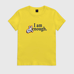 Футболка хлопковая женская I am kenough - барби, цвет: желтый