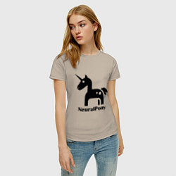 Футболка хлопковая женская Neural Pony, цвет: миндальный — фото 2