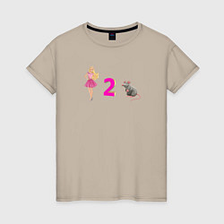 Женская футболка Барби и крыса
