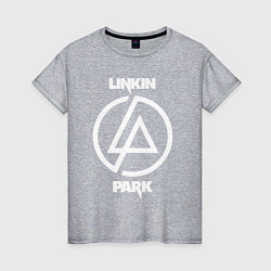 Футболка хлопковая женская Linkin Park logo, цвет: меланж