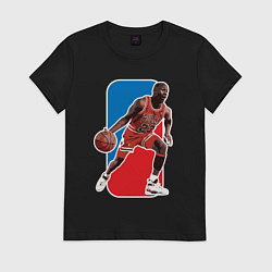 Футболка хлопковая женская Jordan play, цвет: черный