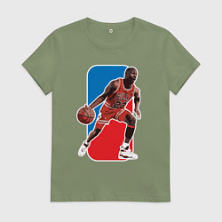Футболка хлопковая женская Jordan play, цвет: авокадо