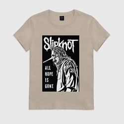 Футболка хлопковая женская Slipknot - hope is gone, цвет: миндальный