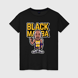 Футболка хлопковая женская Kobe black mamba, цвет: черный