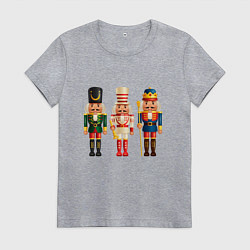 Футболка хлопковая женская Оловянные солдатики, цвет: меланж