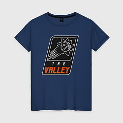 Футболка хлопковая женская The valley, цвет: тёмно-синий