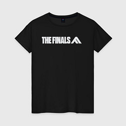 Футболка хлопковая женская The finals logo, цвет: черный