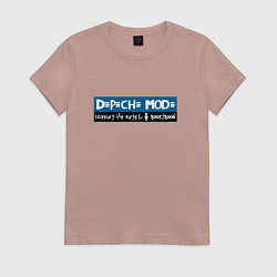 Футболка хлопковая женская Depeche Mode - Playing The Angel, цвет: пыльно-розовый