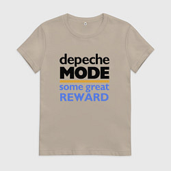 Футболка хлопковая женская Depeche Mode - Some Great Reward, цвет: миндальный