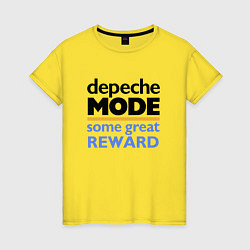 Футболка хлопковая женская Depeche Mode - Some Great Reward, цвет: желтый