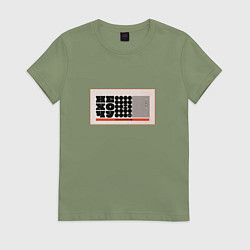 Футболка хлопковая женская Уже не интересно, цвет: авокадо