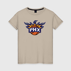 Футболка хлопковая женская Phoenix Suns fire, цвет: миндальный