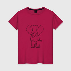 Женская футболка Слоненок