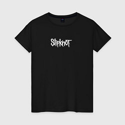 Футболка хлопковая женская Рок группа Slipknot, цвет: черный