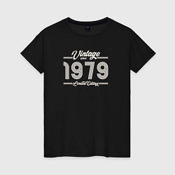 Футболка хлопковая женская Лимитированный выпуск 1979, цвет: черный