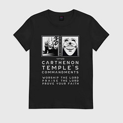 Футболка хлопковая женская Solo Leveling Заповеди, цвет: черный