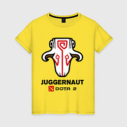 Футболка хлопковая женская Juggernaut Dota 2, цвет: желтый