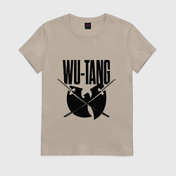 Футболка хлопковая женская Wu tang catana, цвет: миндальный