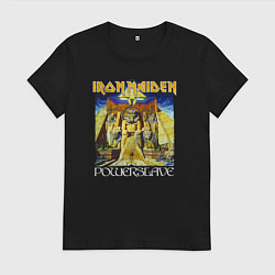 Футболка хлопковая женская Iron Maiden Powerslave, цвет: черный