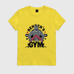 Футболка хлопковая женская Бендер в качалке, цвет: желтый