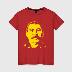 Футболка хлопковая женская Yellow Stalin, цвет: красный