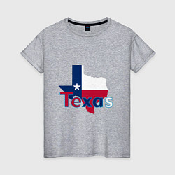 Футболка хлопковая женская Texas, цвет: меланж