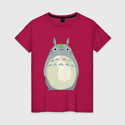 Футболка хлопковая женская Neighbor Totoro, цвет: маджента
