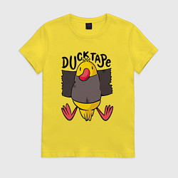 Футболка хлопковая женская Duck tape, цвет: желтый