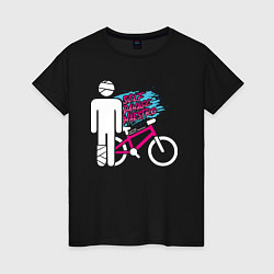 Футболка хлопковая женская Sports mechanics Bicyclist, цвет: черный